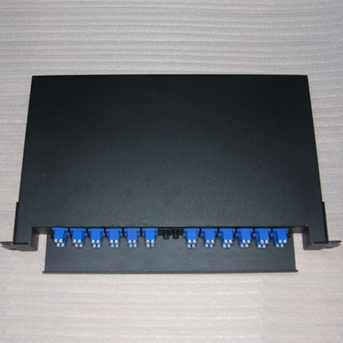 19inch 1U Rack Mount Patch Panel 24 Port 9/125 SM Duplex LC/UPC