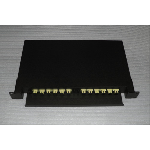 19inch 1U Rack Mount Patch Panel 12 Port 62.5/125 MM Simplex SC/UPC