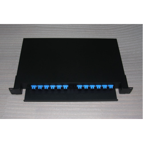 19inch 1U Rack Mount Patch Panel 12 Port 9/125 SM Simplex SC/UPC