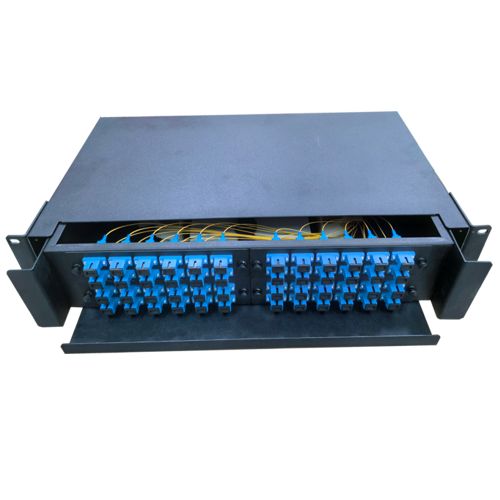 19inch 2U Rack Mount Patch Panel 48 Port 9/125 SM Simplex SC/UPC