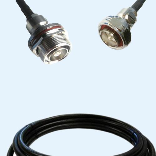 7/16 DIN Bulkhead Female to 7/16 DIN Male LMR240FR RF Cable Assembly