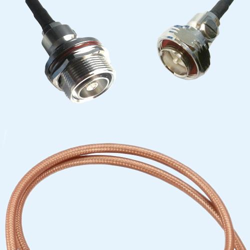 7/16 DIN Bulkhead Female to 7/16 DIN Male RG142 RF Cable Assembly
