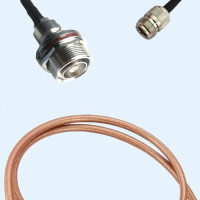 7/16 DIN Bulkhead Female to N Female RG142 RF Cable Assembly