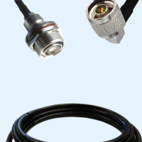 7/16 DIN Bulkhead Female to N Male Right Angle LMR240 RF RF Cable