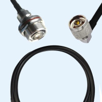 7/16 DIN Bulkhead Female to N Male Right Angle RG223 RF Cable Assembly