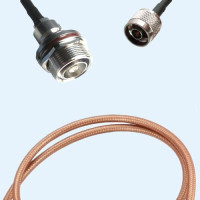 7/16 DIN Bulkhead Female With O-ring to N Male RG400 RF Cable Assembly