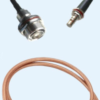 7/16 DIN Bulkhead Female to QMA Bulkhead Female RG142 RF RF Cable