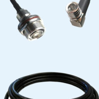 7/16 DIN Bulkhead Female to QMA Male Right Angle LMR240 RF RF Cable