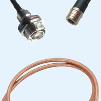 7/16 DIN Bulkhead Female to QMA Male RG400 RF Cable Assembly