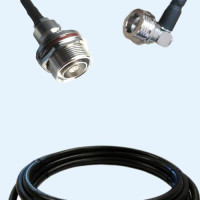 7/16 DIN Bulkhead Female to QN Male Right Angle LMR240FR RF RF Cable