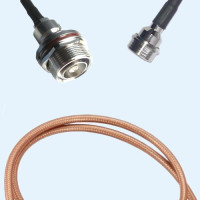 7/16 DIN Bulkhead Female to QN Male RG142 RF Cable Assembly