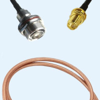 7/16 DIN Bulkhead Female to RP SMA Bulkhead Female RG142 RF RF Cable