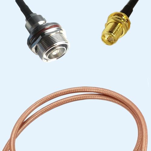 7/16 DIN Bulkhead Female to RP SMA Bulkhead Female RG400 RF RF Cable