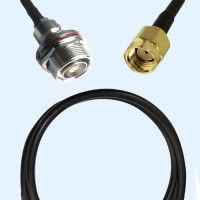 7/16 DIN Bulkhead Female to RP SMA Male RG223 RF Cable Assembly