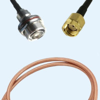 7/16 DIN Bulkhead Female to RP SMA Male RG400 RF Cable Assembly