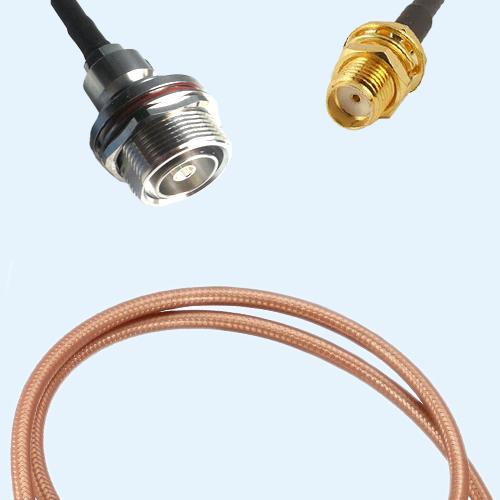 7/16 DIN Bulkhead Female to SMA Bulkhead Female RG142 RF RF Cable