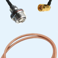7/16 DIN Bulkhead Female to SMA Male Right Angle RG400 RF RF Cable