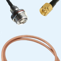 7/16 DIN Bulkhead Female to SMA Male RG142 RF Cable Assembly