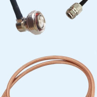 7/16 DIN Male Right Angle to N Female RG400 RF Cable Assembly
