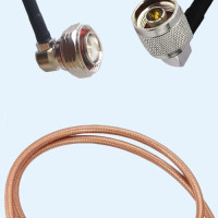 7/16 DIN Male Right Angle to N Male Right Angle RG142 RF RF Cable