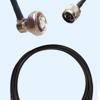 7/16 DIN Male Right Angle to N Male RG223 RF Cable Assembly