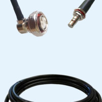 7/16 DIN Male Right Angle to QMA Bulkhead Female LMR240FR RF RF Cable
