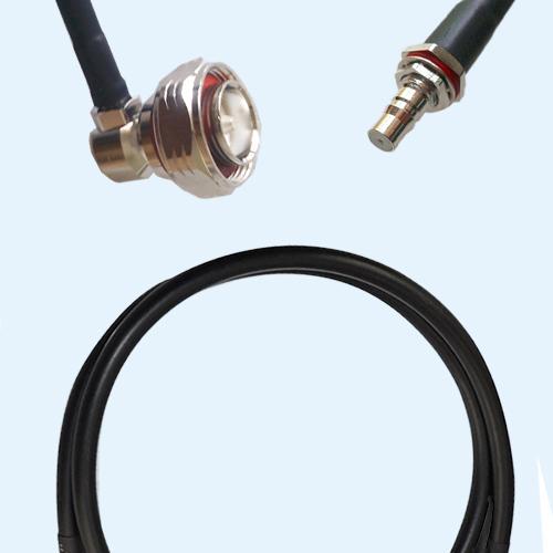 7/16 DIN Male Right Angle to QMA Bulkhead Female RG223 RF RF Cable