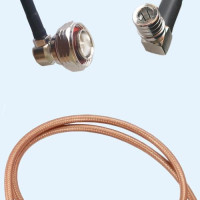 7/16 DIN Male Right Angle to QMA Male Right Angle RG142 RF RF Cable