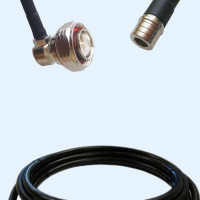 7/16 DIN Male Right Angle to QMA Male LMR240 RF Cable Assembly