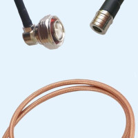 7/16 DIN Male Right Angle to QMA Male RG400 RF Cable Assembly