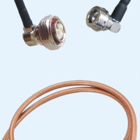 7/16 DIN Male Right Angle to QN Male Right Angle RG400 RF RF Cable
