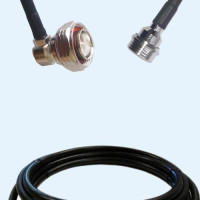 7/16 DIN Male Right Angle to QN Male LMR240 RF Cable Assembly