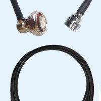 7/16 DIN Male Right Angle to QN Male RG223 RF Cable Assembly