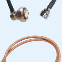 7/16 DIN Male Right Angle to QN Male RG400 RF Cable Assembly