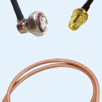 7/16 DIN Male Right Angle to RP SMA Bulkhead Female RG400 RF RF Cable
