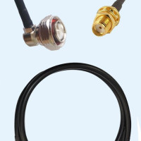 7/16 DIN Male Right Angle to SMA Bulkhead Female RG223 RF RF Cable