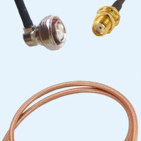 7/16 DIN Male Right Angle to SMA Bulkhead Female RG400 RF RF Cable
