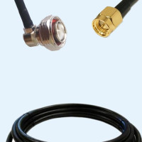 7/16 DIN Male Right Angle to SMA Male LMR240 RF Cable Assembly