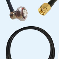 7/16 DIN Male Right Angle to SMA Male RG223 RF Cable Assembly
