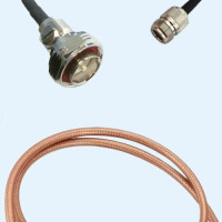7/16 DIN Male to N Female RG142 RF Cable Assembly
