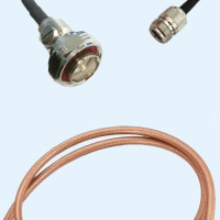 7/16 DIN Male to N Female RG400 RF Cable Assembly