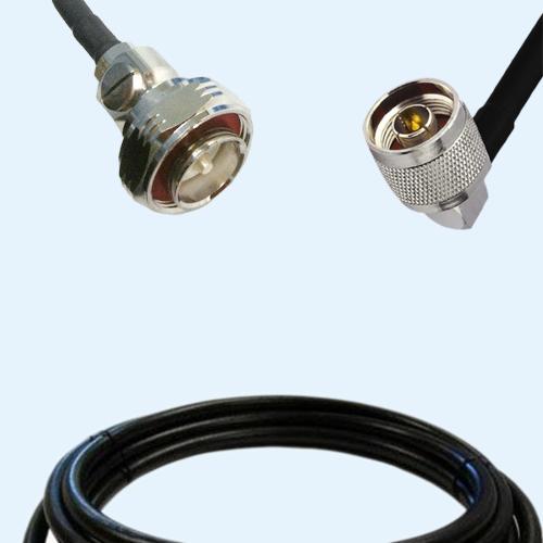 7/16 DIN Male to N Male Right Angle LMR240FR RF Cable Assembly
