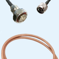 7/16 DIN Male to N Male RG142 RF Cable Assembly