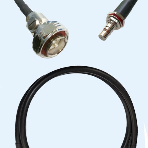 7/16 DIN Male to QMA Bulkhead Female RG223 RF Cable Assembly