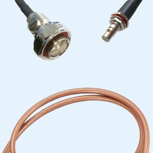 7/16 DIN Male to QMA Bulkhead Female RG400 RF Cable Assembly