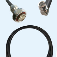 7/16 DIN Male to QMA Male Right Angle RG223 RF Cable Assembly