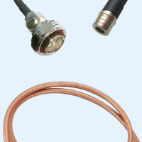 7/16 DIN Male to QMA Male RG142 RF Cable Assembly