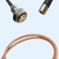 7/16 DIN Male to QMA Male RG400 RF Cable Assembly
