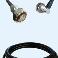 7/16 DIN Male to QN Male Right Angle LMR240FR RF Cable Assembly