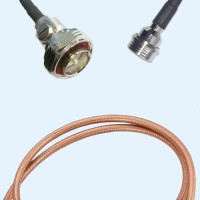 7/16 DIN Male to QN Male RG400 RF Cable Assembly